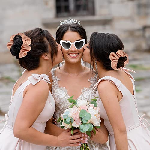 Loanzeg Bridesmaid Proposal Gift Set: 8pcs Hair Claw Clips & 8pcs Scrunchies