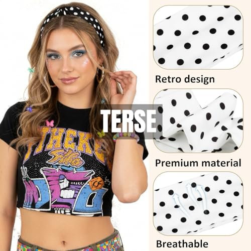 Polka Dot Headbands for Women - 6PCS Y2K Style Hair Accessories