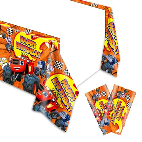 2-Pack Blaze and the Monster Cartoon Tablecloths for Parties