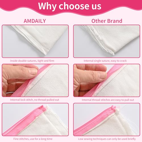 24Pcs Canvas Makeup Bags Bulk - Blank DIY Sublimation Cosmetic Pouches