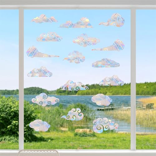 54PCS Cloud Window Decals - Bird Strike Prevention Stickers