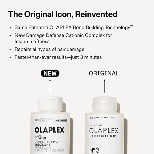 Olaplex N¡Æ.3PLUS Complete Repair Treatment: 3-minute Pre-shampoo Treatment to Immediately Repair Hair Damage for Softer, Stronger Hair | For Coily, Curly, Straight, and Wavy