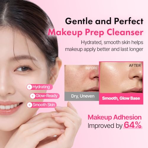 Hanskin PDRN Gel-to-Foam Cleanser with Pink Lotus - Vegan & Hydrating