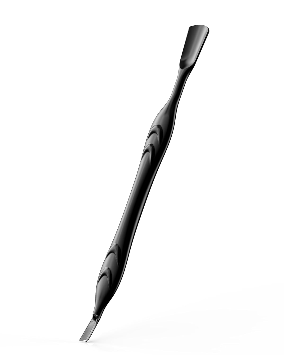 FERYES 2-in-1 Cuticle Pusher & Trimmer - Stainless Steel Nail Care Tool for Manicures & Pedicures | Black