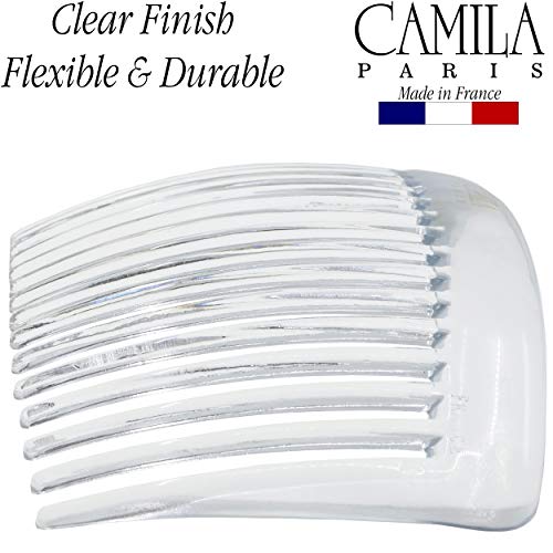 Camila Clear Large French Twist Hair Side Comb - 4" Clip