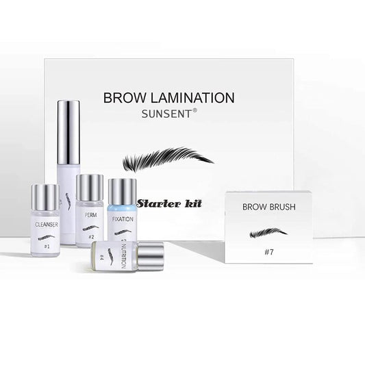 SUNSENT Brow Lamination Kit with Brow Lift & Styling Tools, Easy DIY Eyebrow Perm Kit for Fluffy, Fuller, Laminated Brows, Professional At-Home Brow Lift Kit, Salon Results, Long Lasting