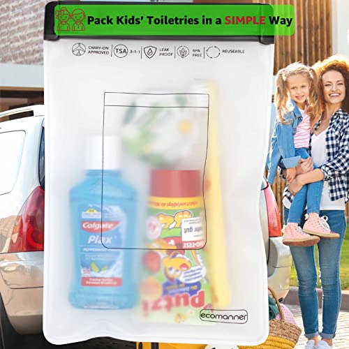 TSA Approved Clear Toiletry Bag Set - 4 Pack Leak-Proof Travel Bags
