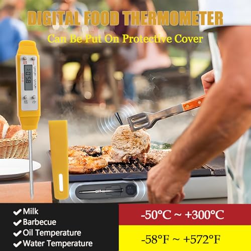 Digital Meat Thermometer - Instant Read Pocket Thermometer for Cooking