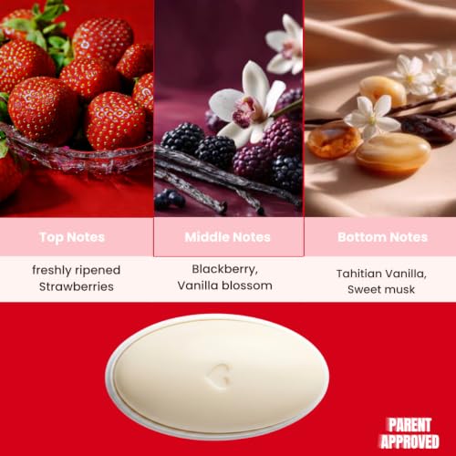 grownish Strawberry Vanilla Deodorant for Girls, Aluminum-Free & Natural