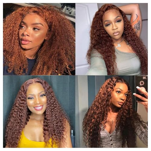 JUIOKAOO 12 Inch Water Wave Human Hair Bundle, Light Brown #30 Virgin Hair