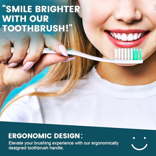 70 Pack Navona Disposable Soft Bristle Toothbrushes - Individually Wrapped Bulk Set