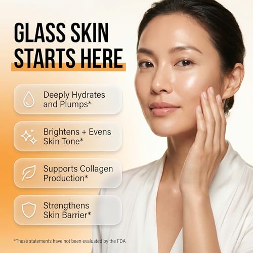Clean Beauty 2oz Snail Mucin & Vitamin C Face Serum Anti-Aging with Hyaluronic Acid