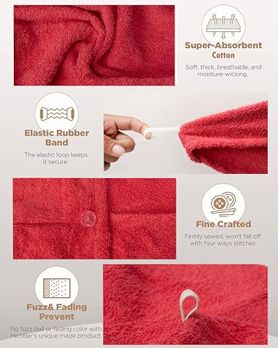 Textila 100% Cotton Hair Wrap Towels for Women - Pack of 2
