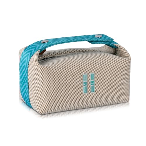 Sluxa Orange Red Canvas Makeup Bag - Travel Organizer for Women