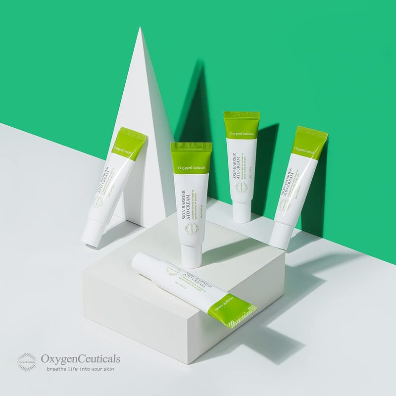 OxygenCeuticals Skin Barrier Ato Cream – Protective Cream with Fucoidan V, Shea Butter & Centella Asiatica, Strengthen Skin Barrier & Soothe Sensitive Skin. 0.67 fl.oz (20ml)