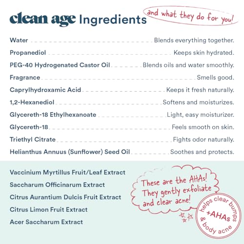 Clean Age Cedar Body Spray & Deodorant for Teens - 4 Fl Oz