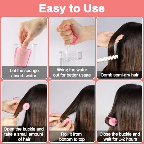 MAQIHAN 36PCS Foam Hair Rollers - Heatless Curlers for All Hair Types