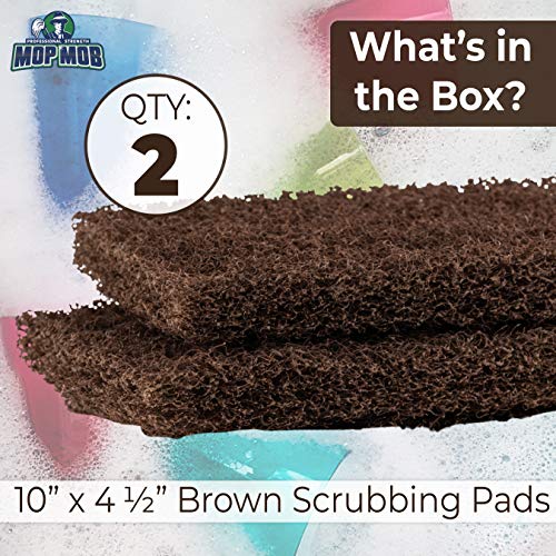 Heavy Duty XL Scouring Pads 2 Pack - Large Nylon Scrubbing Sponges for Tough Cleaning