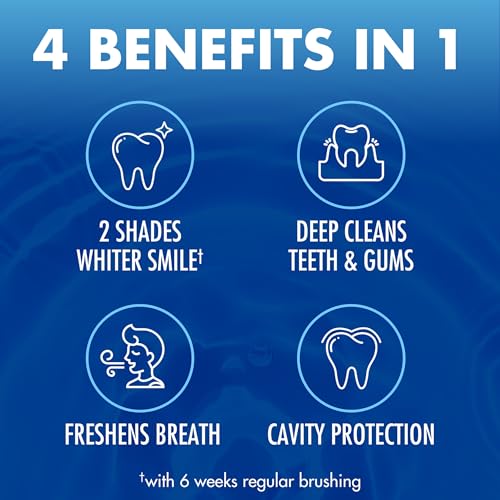 Arm & Hammer Advance White Toothpaste 4-Pack, Clean Mint, 6 oz Tubes - Whitening & Cavity Protection