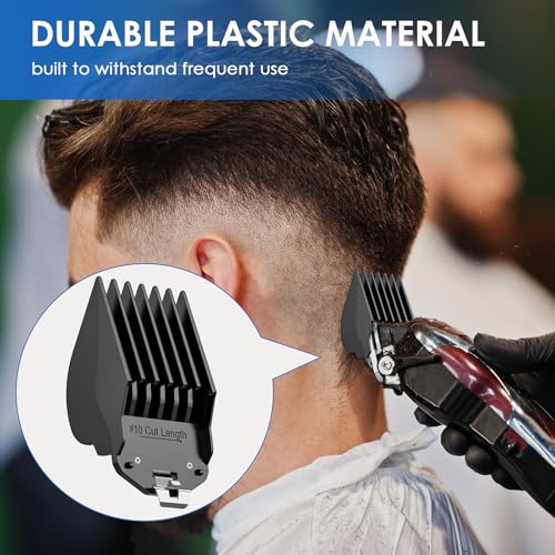 Zerika Hair Clipper Guard Set for Wahl, 6 Long Lengths with Metal Clip