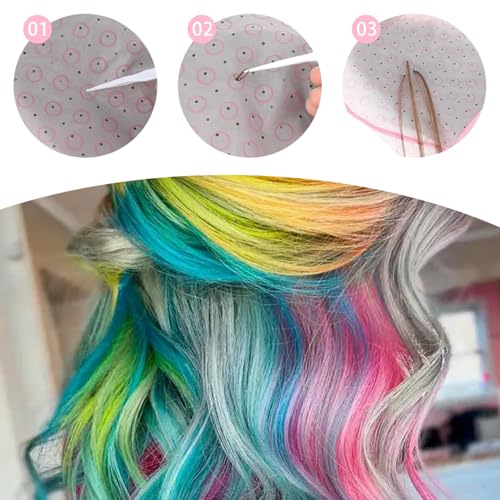 ARubyForest Highlighting Cap Set with Hooks - 2-Piece Hair Dye Kit