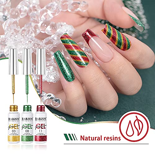 RARJSM Platinum Metallic Gel Nail Polish Set - 6 Colors, 8ml
