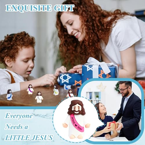 100 Mini Rubber Jesus Figures - Perfect Easter Party Favors