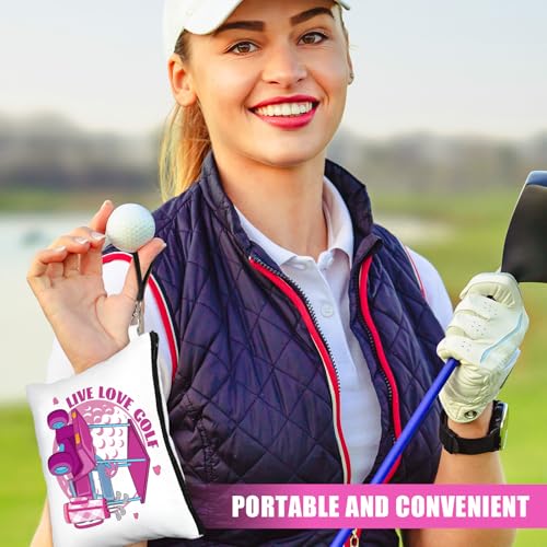 Skylety Golf Cosmetic Bags - 9 Piece Canvas Makeup Pouch Set for Women