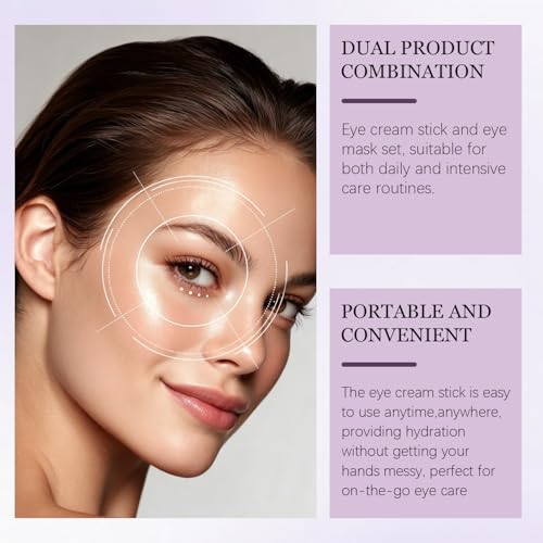 JIAOYANG 2-Step Calcium Balm Stick & Hydrogel Under Eye Patches Set
