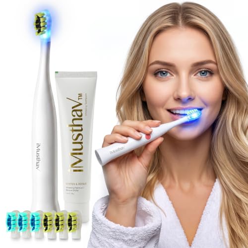 iMusthav Sonic Portable Electric Toothbrush - Crystal White Whitening Set