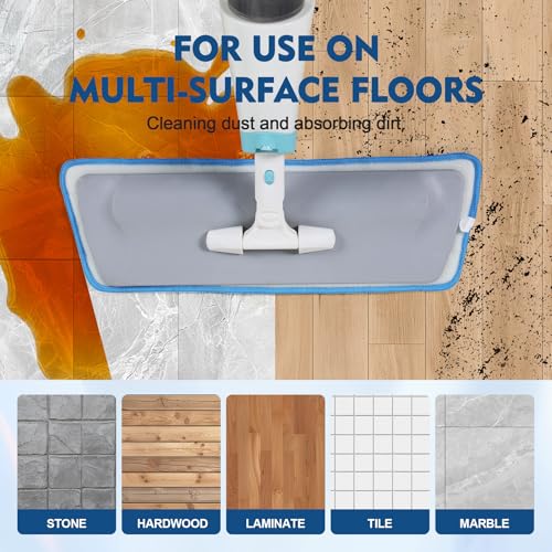 Microfiber Mop Pads - 3 Pack Reusable Replacement Pads for Spray Mops