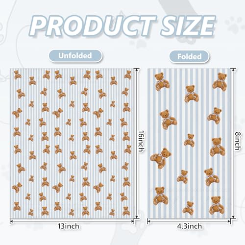 50 Pcs Bear Theme Disposable Paper Napkins for Parties