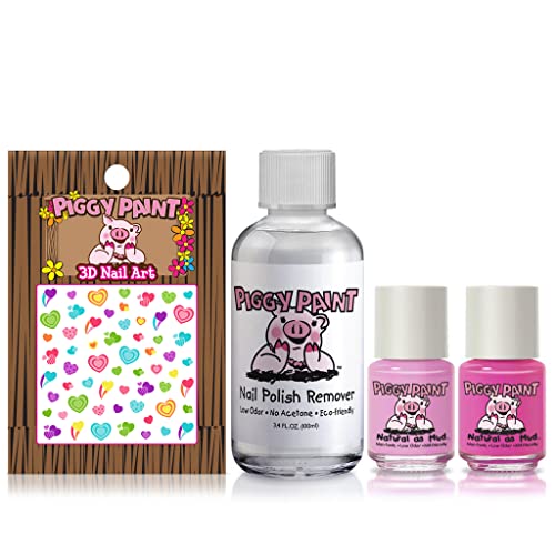 Piggy Paint Non-Toxic Kids Nail Polish Gift Set - Perfectly Pink