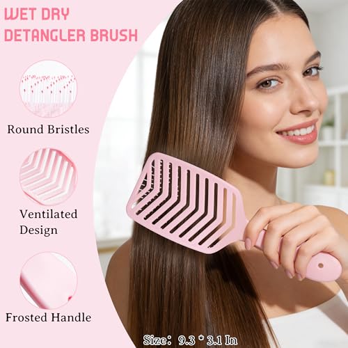 STYLEMATE 4PC Hair Care Set - Detangling Comb & Scalp Massager