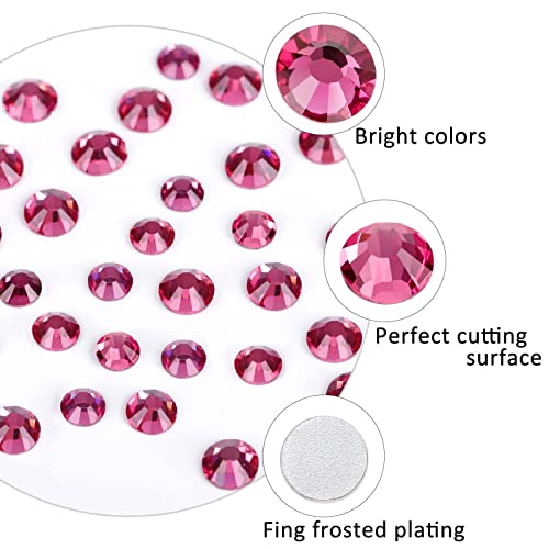 3792pcs Rose Flatback Rhinestone Set with Tweezers & Pen for Nail Art & Crafts