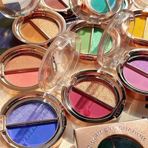 Timipoo Double Color Eye Shadow Palette - Matte & Shimmer Shades