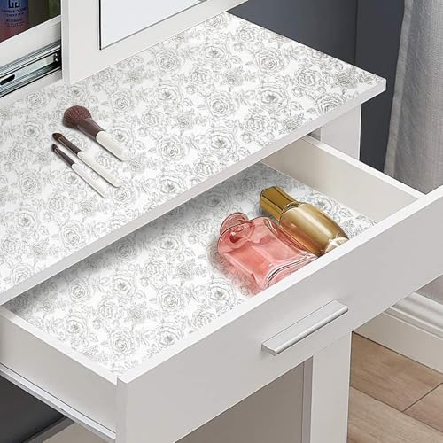 Non-Adhesive Shelf Liner for Kitchen Cabinets - 12in x 10ft Rose