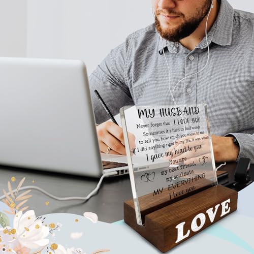 Meaningful Gifts for Husband - Acrylic Desk Decor Sign
