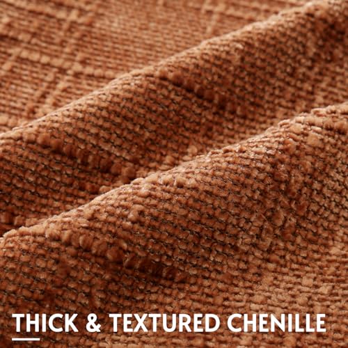OTOSTAR 16x24 Inch Soft Chenille Decorative Pillow Cover - Rust