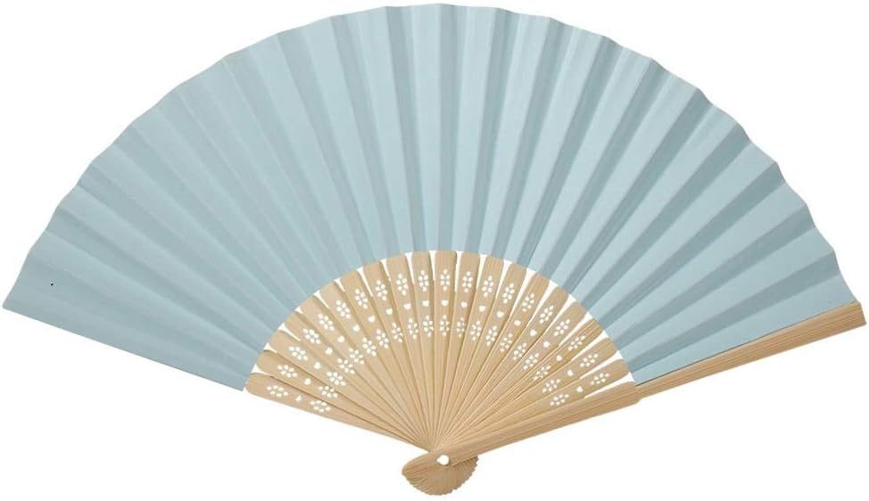Retro Vintage Folding Paper Fan - Elegant Chinese Style for Weddings & Parties | DIY Blank Design (10#)
