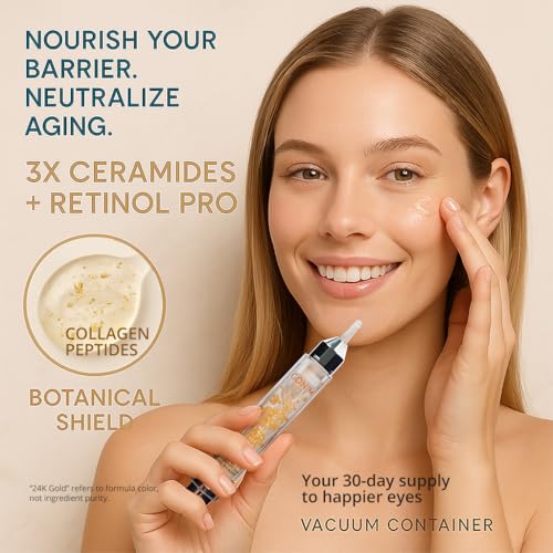 GONIM Caffeine Eye Serum for Dark Circles & Puffiness, 0.34 Fl Oz