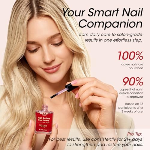 GELLEN One-Step Nail Strengthener & Polish - Ultra-Glossy Rose Red