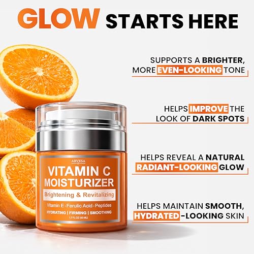 Arvesa Vitamin C Moisturizer for Face - Brightening Anti-Aging Face Cream