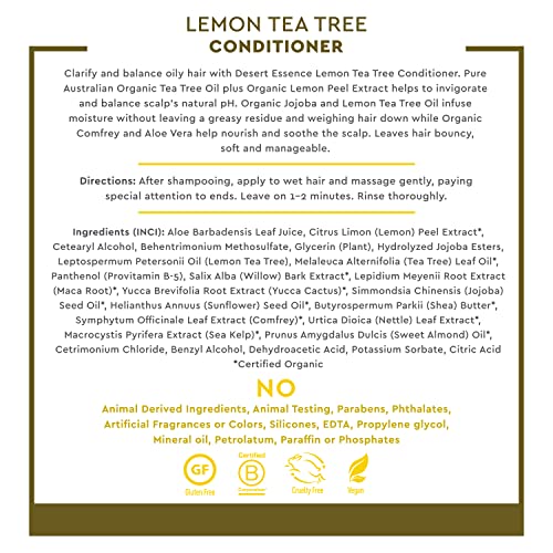 Desert Essence Lemon Tea Tree Conditioner - 8oz, Vegan & Sulfate-Free