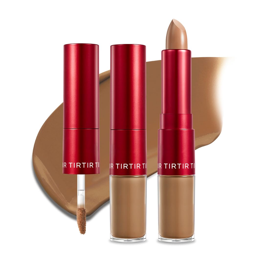TIRTIR Glide&Hide Blurring Concealer - Creamy Dual Formula for Dark Circles & Wrinkles | #1N, 0.28 Oz