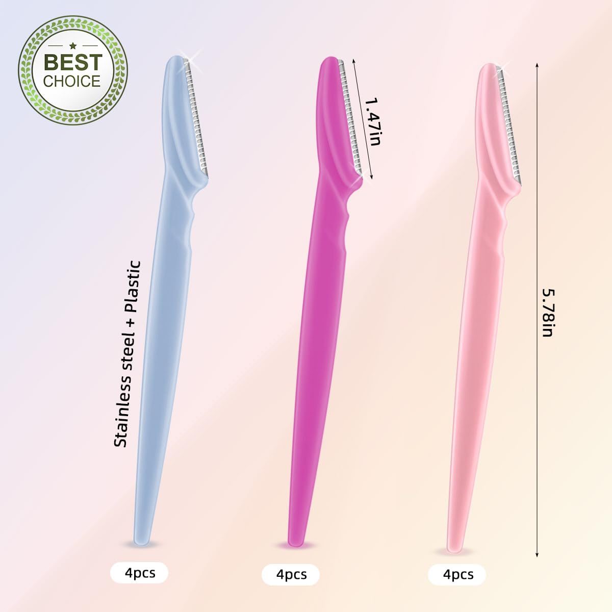 12 Pieces Eyebrow Razor for Women Face Razors Dermaplaning Tool Eyebrow Trimmer Facial Razor with Safety Cover Multipurpose Hair Removal Shaver with Precision for Men Professional Dermaplane Razor
