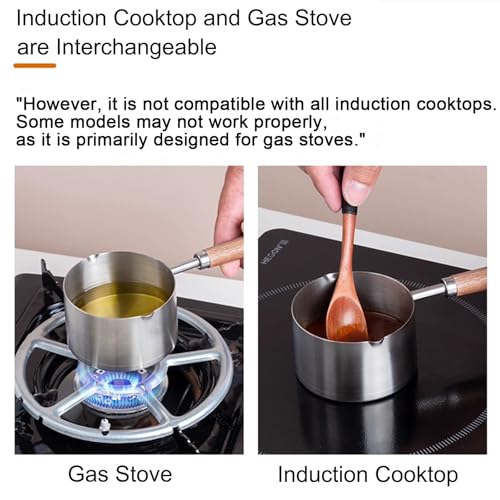 Kloahmo 8.5 oz Stainless Steel Mini Butter & Milk Warmer with Dual Spouts