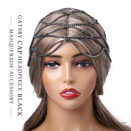 Vintage Crystal Rhinestone Headpiece - Gatsby Wedding Hair Chain