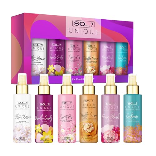 So...? Unique Body Mist Set - 1.69 Fl Oz, 6 Travel Size Sprays