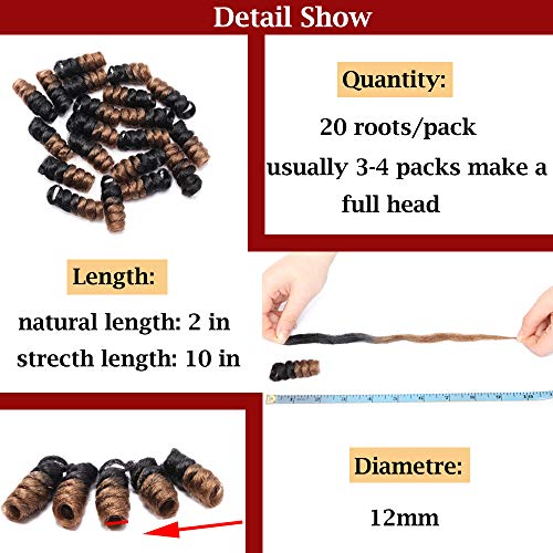 S-noilite 10 Inch Jamaican Bounce Curls Crochet Braids - 3 Pack Light Brown